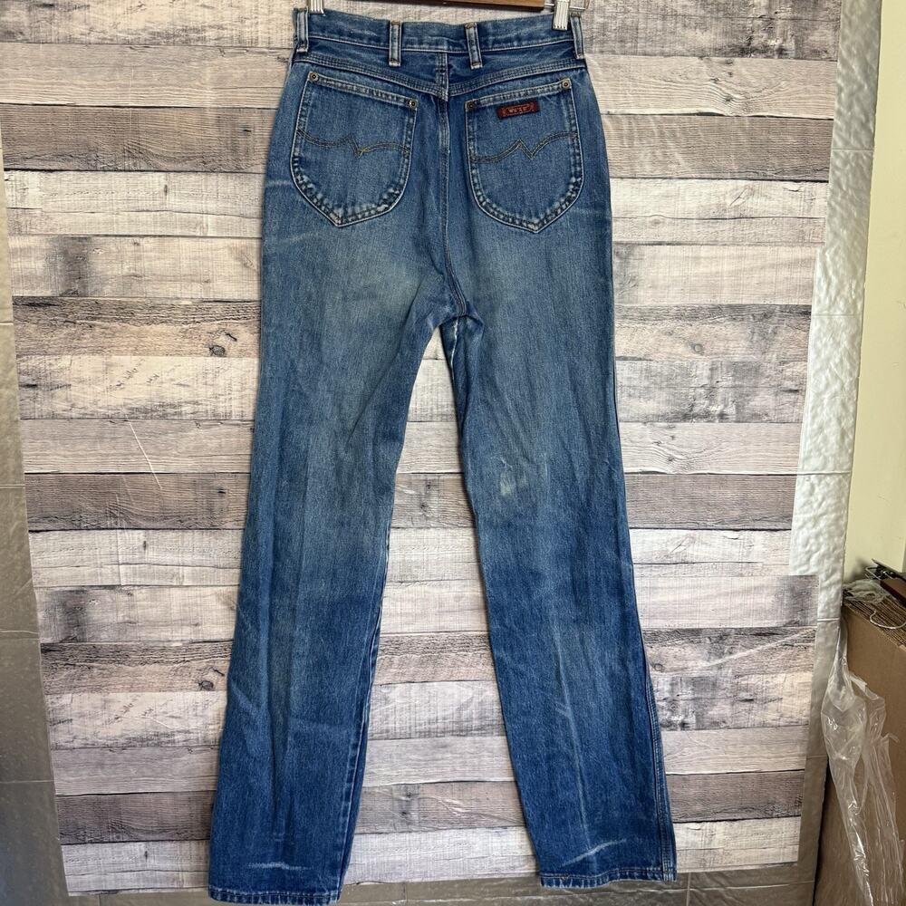 Wrangler Womens Vintage 1980s Jeans Straight Leg Denim Cowgirl USA Jr. 13